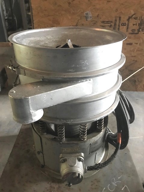 ***SOLD*** used Sweco 18 inch Stainless Steel Screener. (2) Decks with screen cleaning kit. Model LS18S3333. S/N LS18-382. 1/4 HP, 1200 rpm, 3 phase motor. 